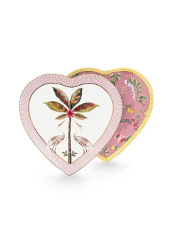 Pip Studio Astiat*sydänlautanen La Majorelle 21,5 cm 2 kpl Pink