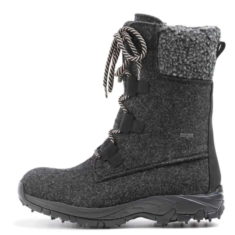 Pomar Nilkkurit*nastasaappaat Riekko 115 Granit Felt / Black Waxy Spike S