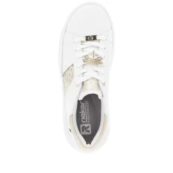 Rieker R-Evolution Tennarit Ja Sneakerit*sneakerit W1202-82 82 Weiss / Muschel / Gold-Silber