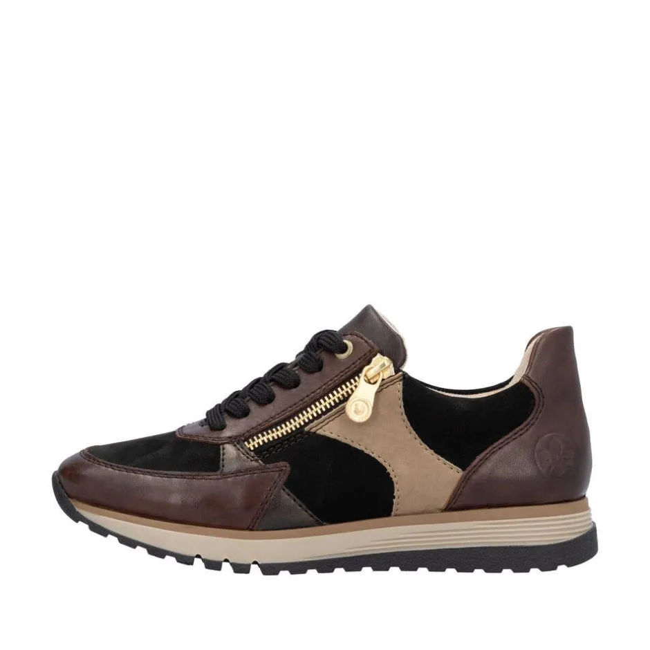 Rieker Tennarit Ja Sneakerit*sneakerit 49010-25 25 Havanna / Schwarz / Antik / Shell