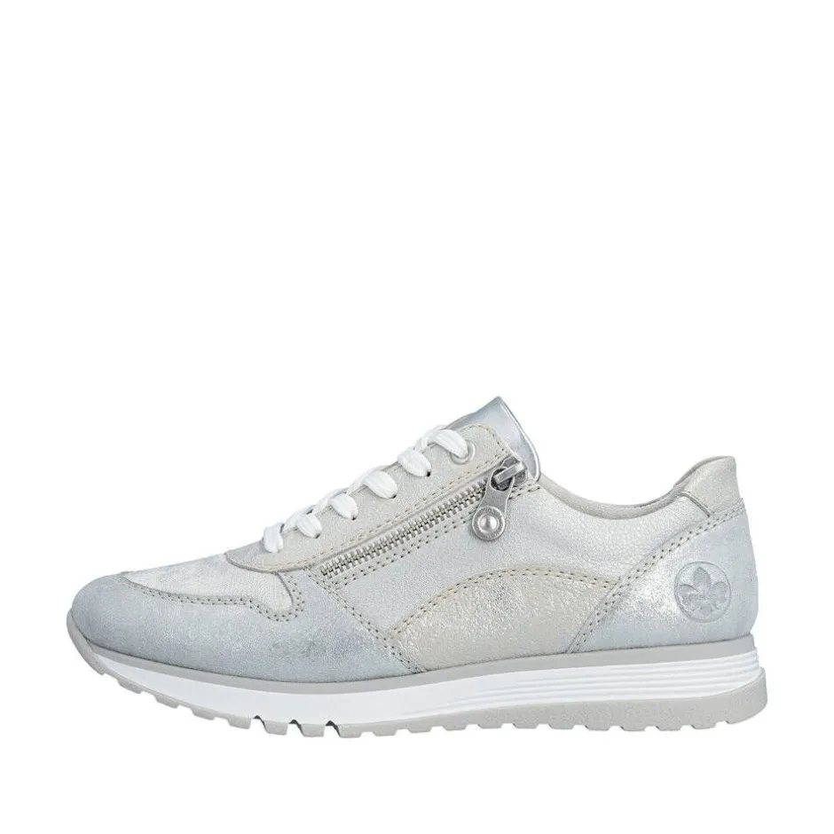 Rieker Tennarit Ja Sneakerit*sneakerit 49003-91 91 Silver / Weiss-Silber / Argento / Fog-Silver / Silver