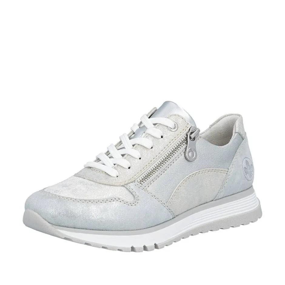 Rieker Tennarit Ja Sneakerit*sneakerit 49003-91 91 Silver / Weiss-Silber / Argento / Fog-Silver / Silver