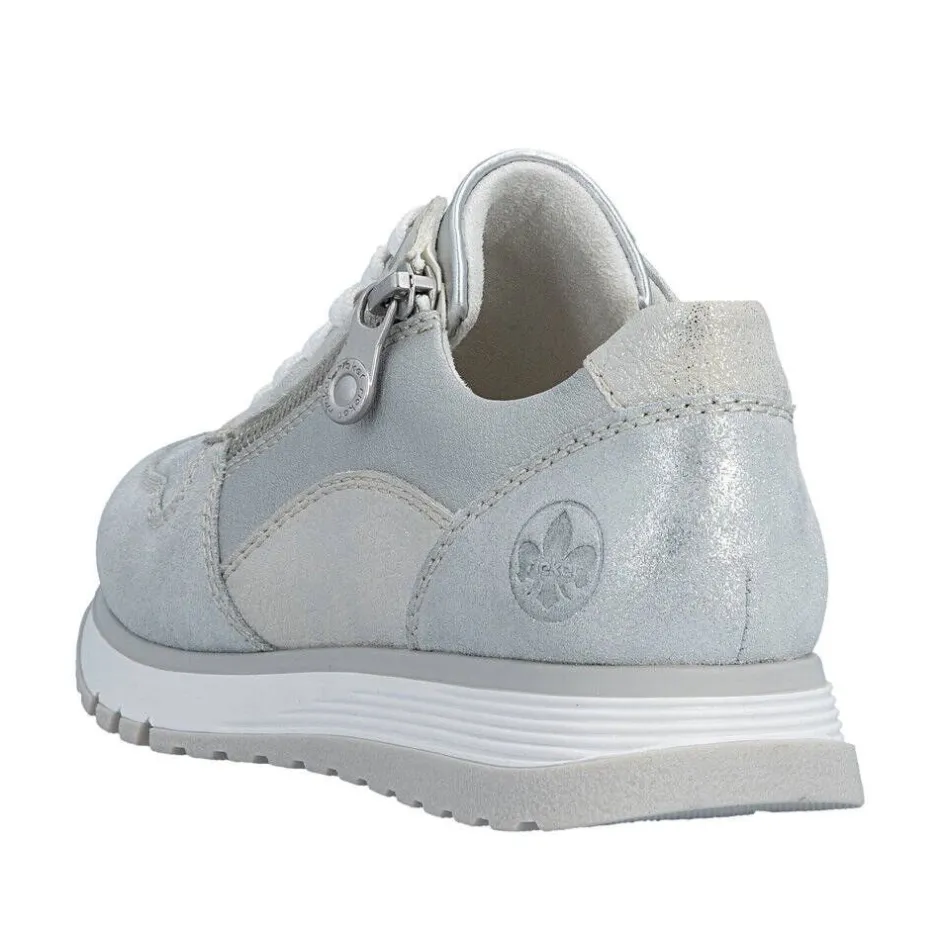 Rieker Tennarit Ja Sneakerit*sneakerit 49003-91 91 Silver / Weiss-Silber / Argento / Fog-Silver / Silver
