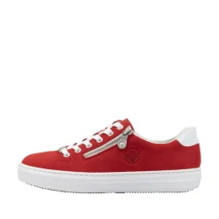 Rieker Tennarit Ja Sneakerit|Kävelykengät*tennarit L59L1-33 Scarlet Weiss Flamme 33 Scarlet/weiss/flamme