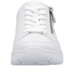 Rieker Tennarit Ja Sneakerit|Kävelykengät*tennarit N1313-80 Weiss Silber 80 Weiss/silber/weiss