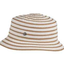 Salon Hatut Ja Pipot*hattu Cannes Ribbon Striped BEIGE