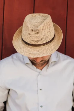 Salon lakkitehdas Hatut, Huivit Ja Käsineet*hattu Raffia Trilby Crochet Olki