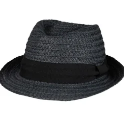 Salon lakkitehdas Hatut, Huivit Ja Käsineet*olkihattu Straw Hat Trilby 2401 Black / musta