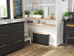 Smartstore Paperikorit Ja Roska-Astiat|Säilytyskorit Ja Laatikot*Collect 46 L Slim musta vanerikannella
