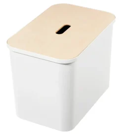 Smartstore Paperikorit Ja Roska-Astiat*Collect lajitteluastia vanerikannella 76 L valkoinen