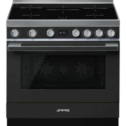 Smeg Uunit Ja Liedet*induktioliesi monitoimiuunilla CPF9IPAN Portofino antrasiitt