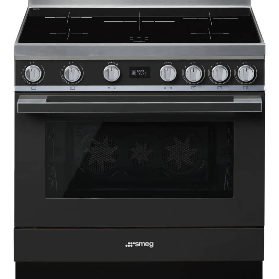 Smeg Uunit Ja Liedet*induktioliesi monitoimiuunilla CPF9IPAN Portofino antrasiitt