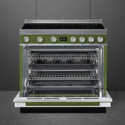 Smeg Uunit Ja Liedet*induktioliesi monitoimiuunilla CPF9IPOG Portofino vihreä