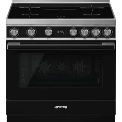 Smeg Uunit Ja Liedet*induktioliesi monitoimiuunilla CPF9IPBL Portofino musta