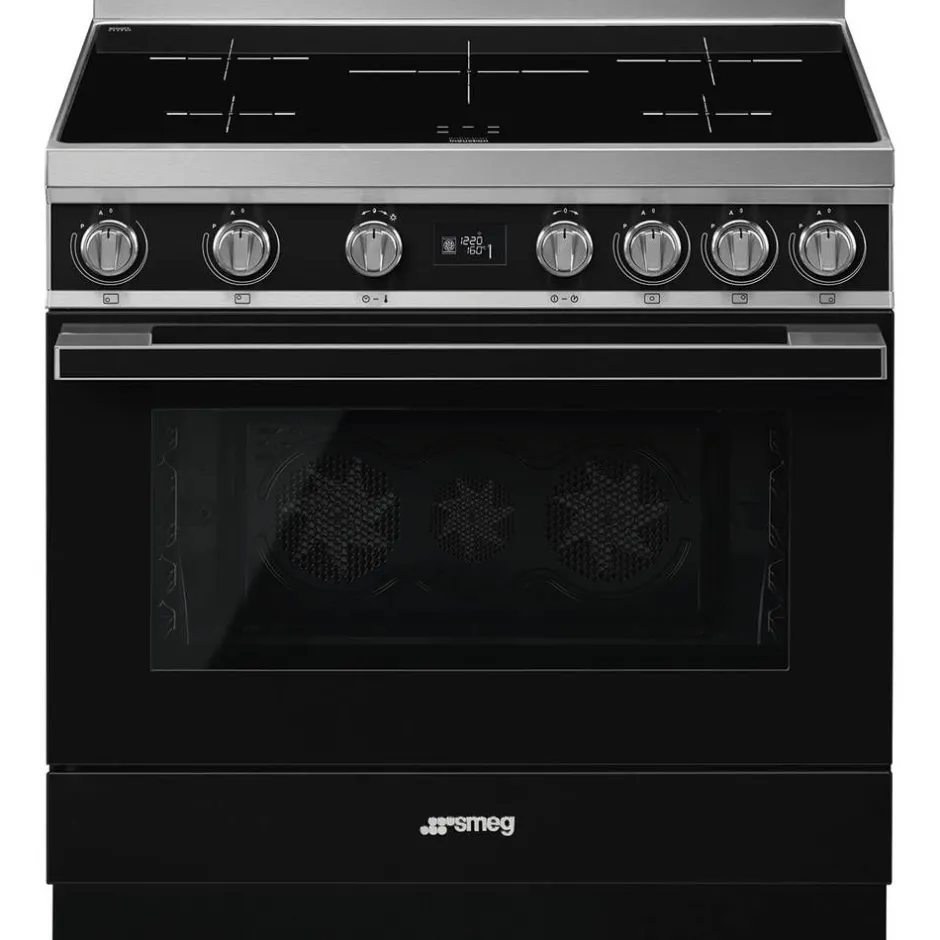Smeg Uunit Ja Liedet*induktioliesi monitoimiuunilla CPF9IPBL Portofino musta