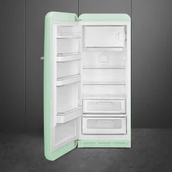 Smeg Jääkaapit Ja Pakastimet*retrojääkaappi FAB28LPG5 153 cm, pastellinvihreä, vasen