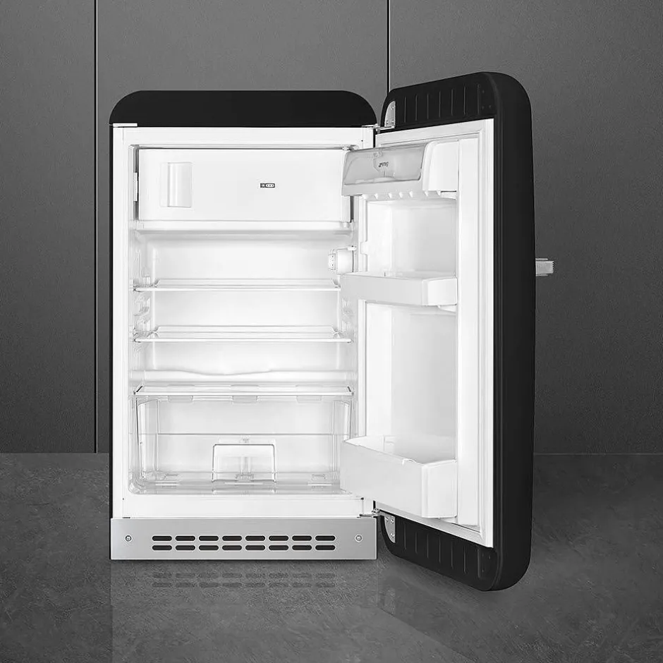 Smeg Jääkaapit Ja Pakastimet*retrojääkaappi FAB10RBL5, musta, oikea