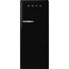 Smeg Jääkaapit Ja Pakastimet*retrojääkaappi FAB28RBL5 153 cm, musta, oikea