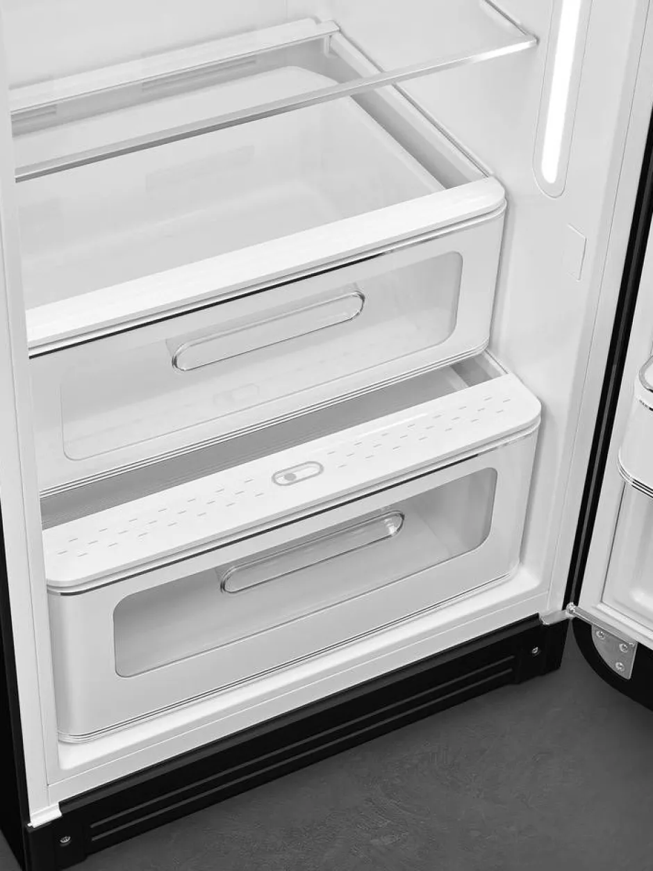 Smeg Jääkaapit Ja Pakastimet*retrojääkaappi FAB28RBL5 153 cm, musta, oikea