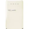 Smeg Jääkaapit Ja Pakastimet*retrojääkaappi FAB5RCR5 73 cm, kerma, oikea