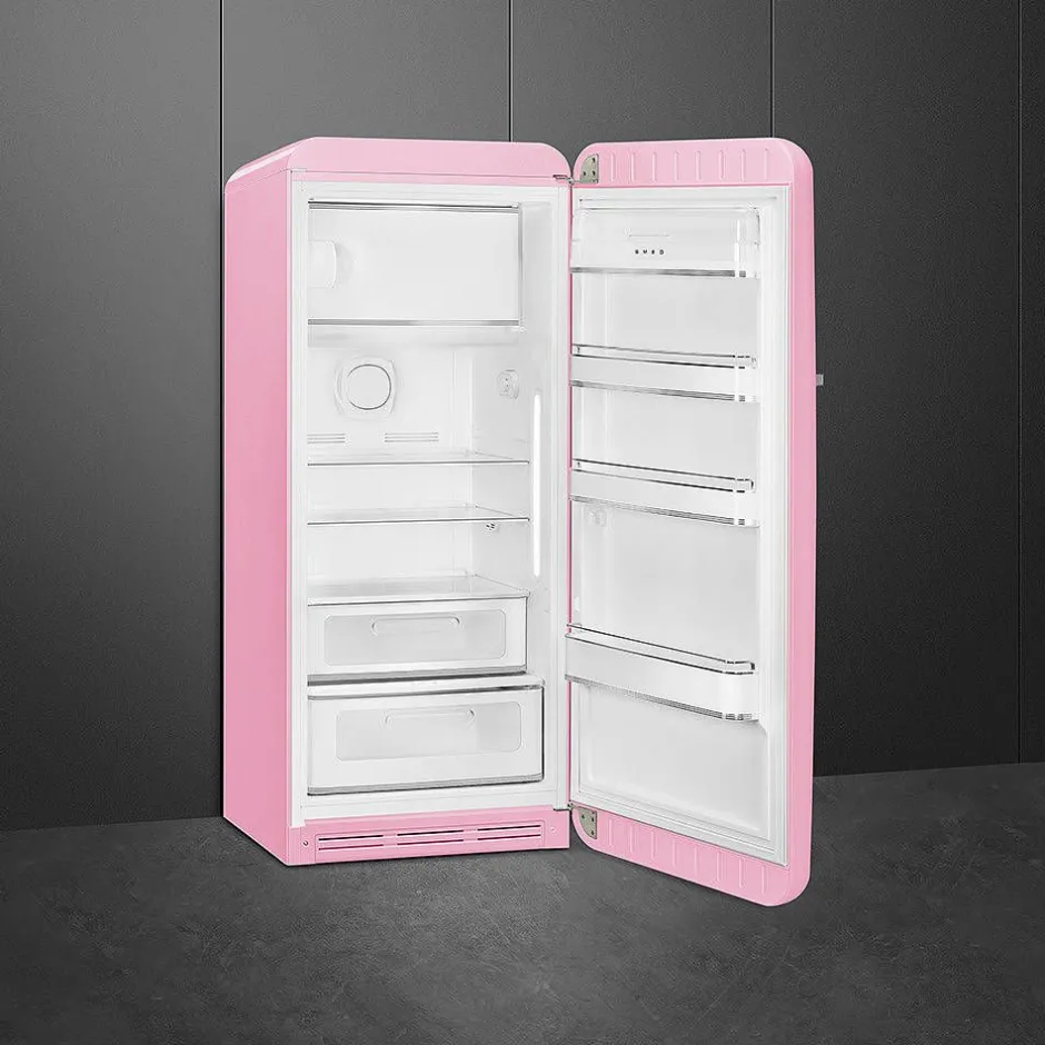 Smeg Jääkaapit Ja Pakastimet*retrojääkaappi FAB28RPK5 153 cm, pinkki, oikea