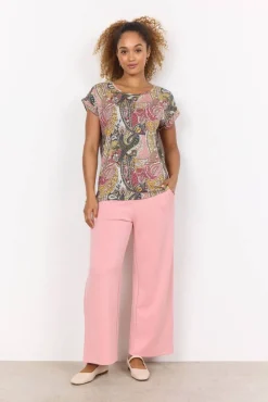 Soyaconcept Trikoopaidat Ja Colleget*trikoopaita Felicity Aop 489 4210 Rosa