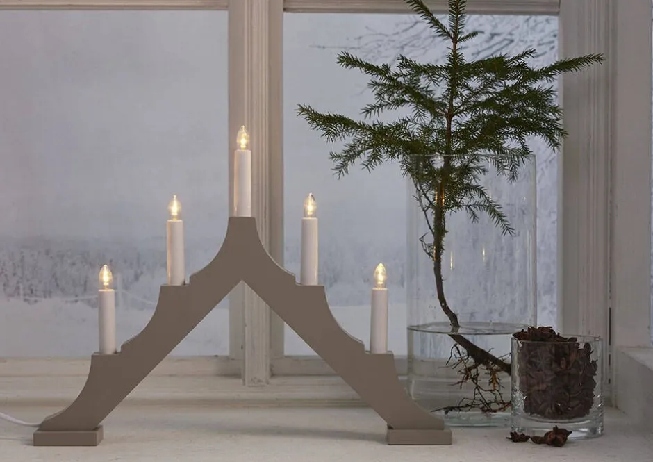 Star Trading Koriste- Ja Kausivalot*kynttelikkö Alma 5 l beige