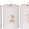 Star Trading Koriste- Ja Kausivalot*LED-kynttilä Flamme Advent valkoinen 4 kpl