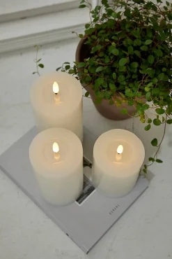 Star Trading Koriste- Ja Kausivalot*LED-kynttilä Flamme Flow 15 cm valkoinen