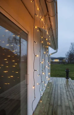 Star Trading Koriste- Ja Kausivalot*valoverho Golden Warm White 80 LED musta 1,3x1,