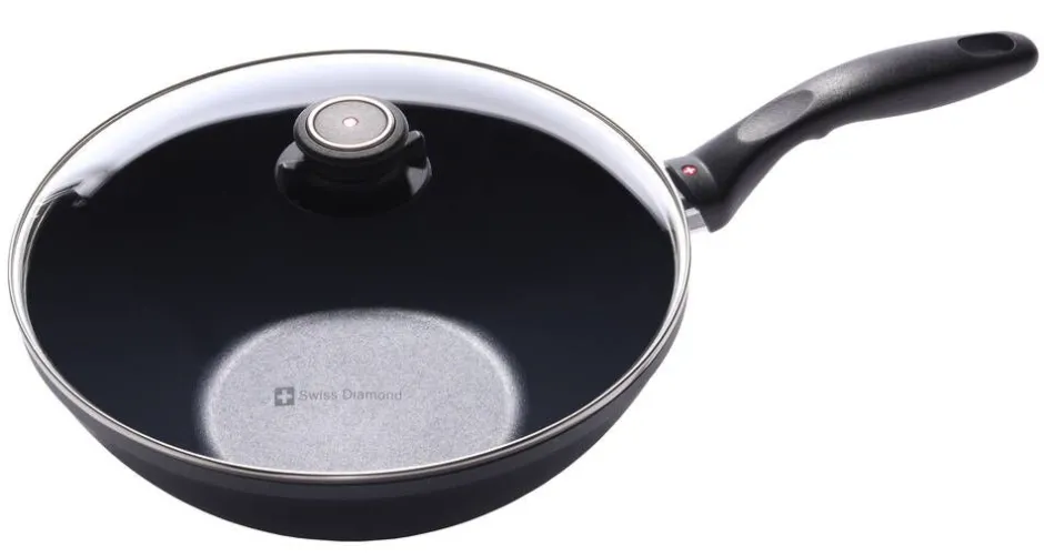 Swiss Diamond Paistoastiat*XD Wok + kansi 28 cm / 3,7 L induktio