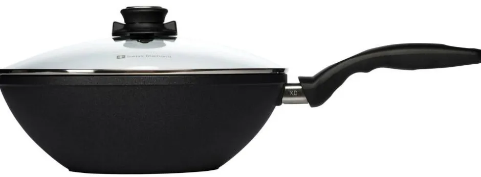 Swiss Diamond Paistoastiat*XD Wok + kansi 28 cm / 3,7 L induktio