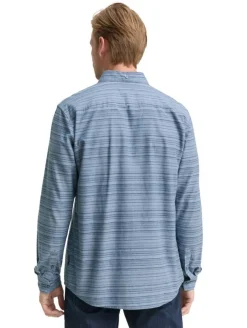 Tom Tailor Kauluspaidat*paita 1047327 38490 Teal blue varied cross stripe