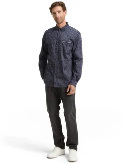 Tom Tailor Kauluspaidat*paita 1047340 38526 Navy irregular small design