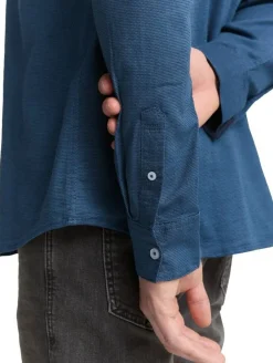 Tom Tailor Kauluspaidat*paita 1047319 38449 Navy teal structure