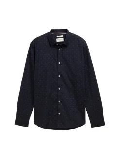 Tom Tailor Kauluspaidat*paita 1047335 38505 Navy minimal design