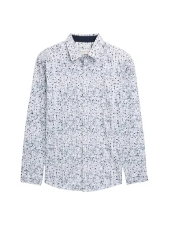 Tom Tailor Kauluspaidat*paita 1047329 Slim fit 38497 White blue circle design