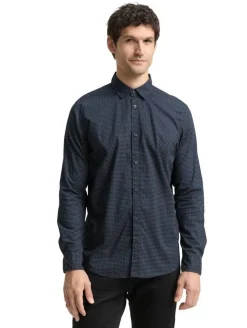 Tom Tailor Kauluspaidat*paita 1048444 Slim fit 38970 Navy mini spike design