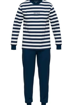 Tom Tailor Yöasut*pyjama 71457-4009 652 Blue-medium horizontal stripes