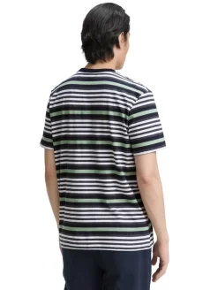 Tom Tailor T-Paidat*T-paita 1047777 Regular fit 38625 Navy multicolor melange stripe