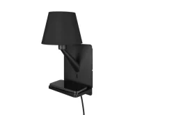 Trio Lighting Sisustusvalaisimet*Comfort seinävalaisin E14 mattamusta latausase