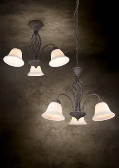 Trio Lighting Sisustusvalaisimet*kattokruunu Rustica 3-os E27 rustiikki