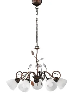 Trio Lighting Sisustusvalaisimet*kattokruunu Traditio 5-os E14 rustiikki
