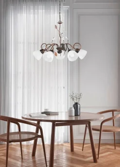 Trio Lighting Sisustusvalaisimet*kattokruunu Traditio 5-os E14 rustiikki