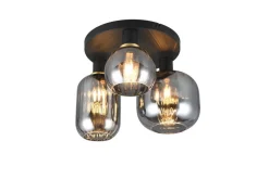 Trio Lighting Sisustusvalaisimet*kattovalaisin Diva 3-os E27 mattamusta/kromatt