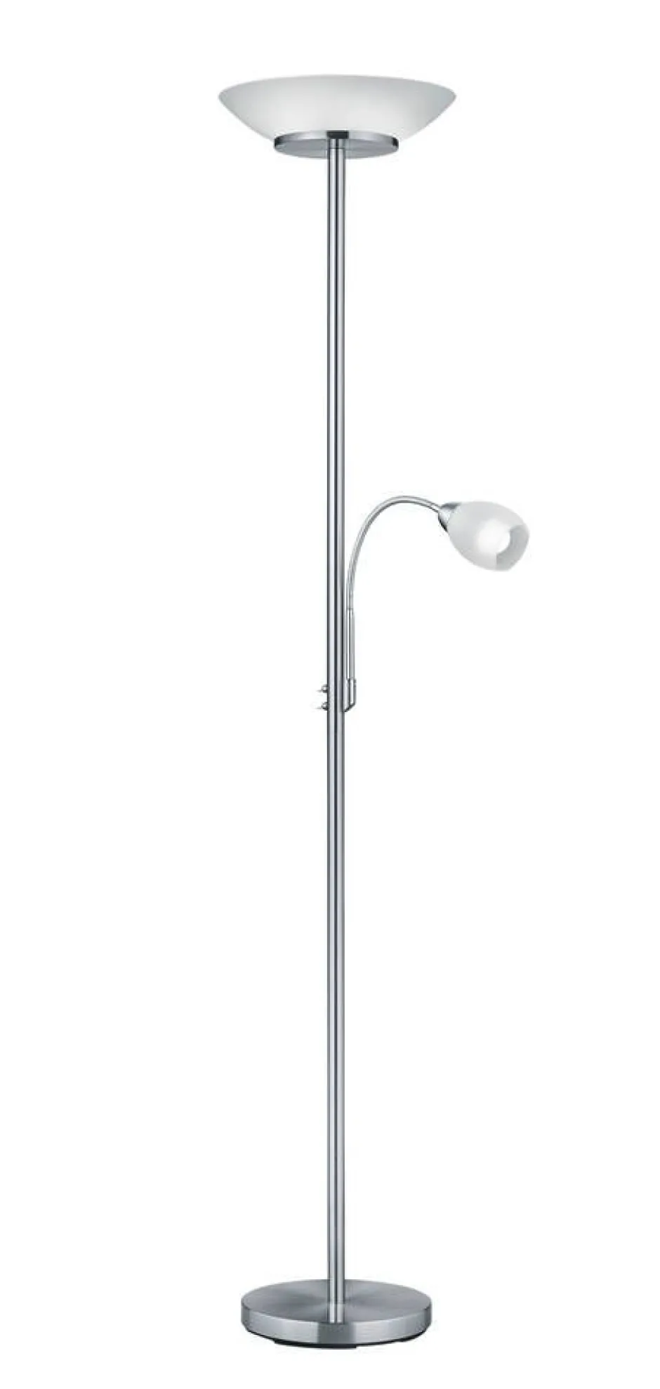 Trio Lighting Sisustusvalaisimet*lattiavalaisin Gerry E27+E14 harjattu teräs