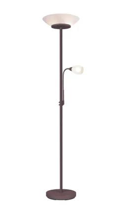 Trio Lighting Sisustusvalaisimet*lattiavalaisin Gerry E27+E14 rustiikki