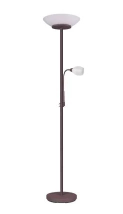 Trio Lighting Sisustusvalaisimet*lattiavalaisin Gerry E27+E14 rustiikki