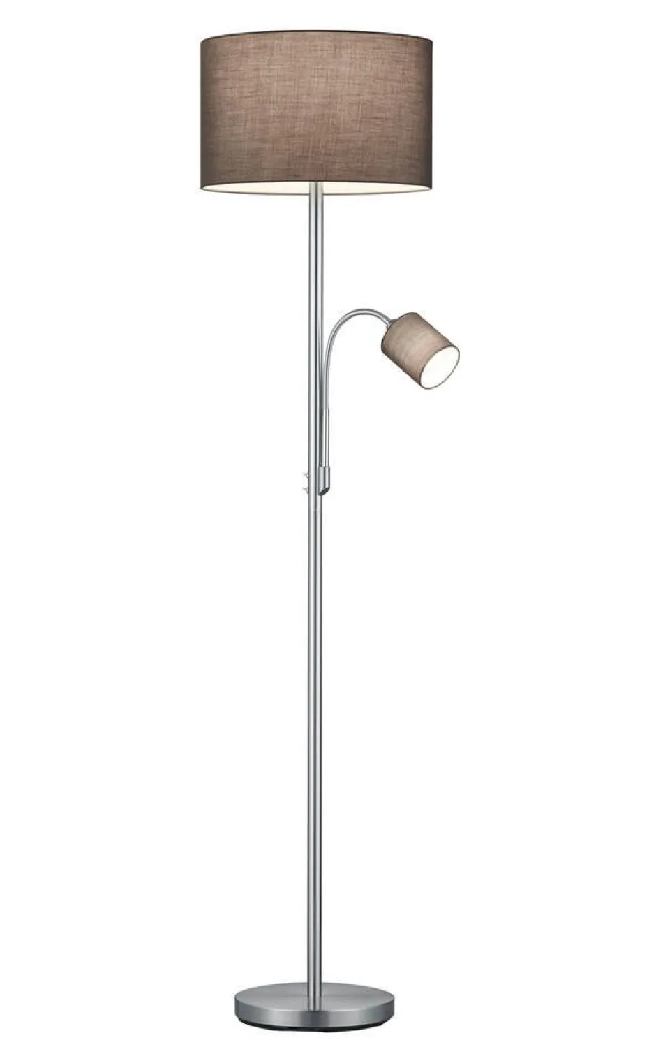 Trio Lighting Sisustusvalaisimet*lattiavalaisin Hotel E27+E14 harmaa