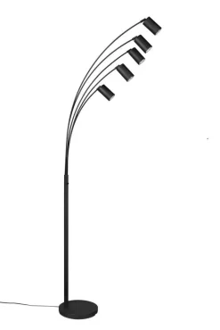 Trio Lighting Sisustusvalaisimet*lattiavalaisin Marley 5-os GU10 mattamusta